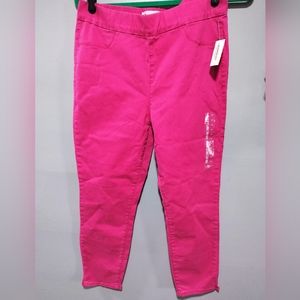 Aeropostale high rise cropped jeggin hot pink size XL